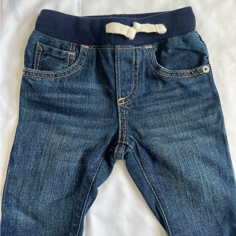Baby Gap Denim Jeans with Navy Tie Waistband Size 12-18 Months